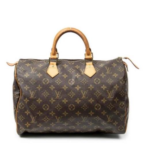 Pre-owned Coated canvas handbags Louis Vuitton Vintage , Brown , Dames