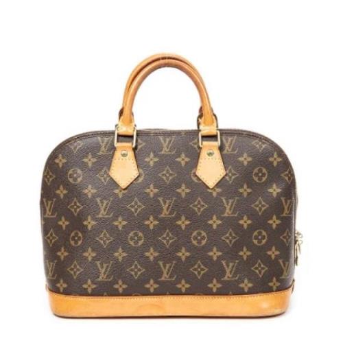 Pre-owned Coated canvas handbags Louis Vuitton Vintage , Brown , Dames