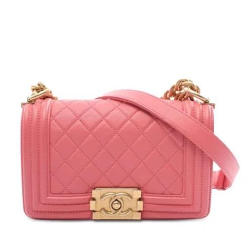 Pre-owned Leather crossbody-bags Chanel Vintage , Pink , Dames