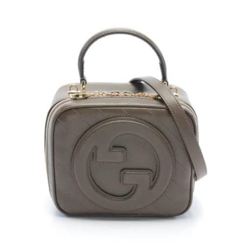 Pre-owned Leather gucci-bags Gucci Vintage , Gray , Dames