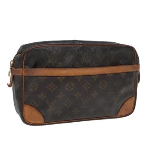 Pre-owned Canvas clutches Louis Vuitton Vintage , Brown , Dames