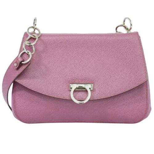 Pre-owned Leather shoulder-bags Salvatore Ferragamo Pre-owned , Pink ,...