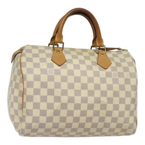 Pre-owned Canvas handbags Louis Vuitton Vintage , White , Dames