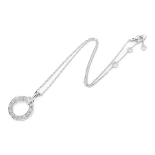 Pre-owned White Gold necklaces Bvlgari Vintage , Gray , Dames