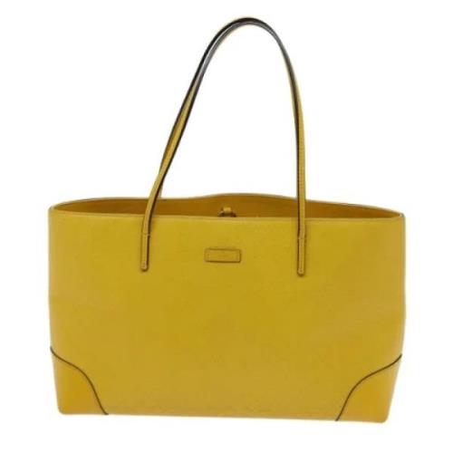 Pre-owned Leather totes Gucci Vintage , Yellow , Dames