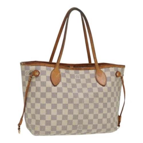 Pre-owned Canvas totes Louis Vuitton Vintage , White , Dames