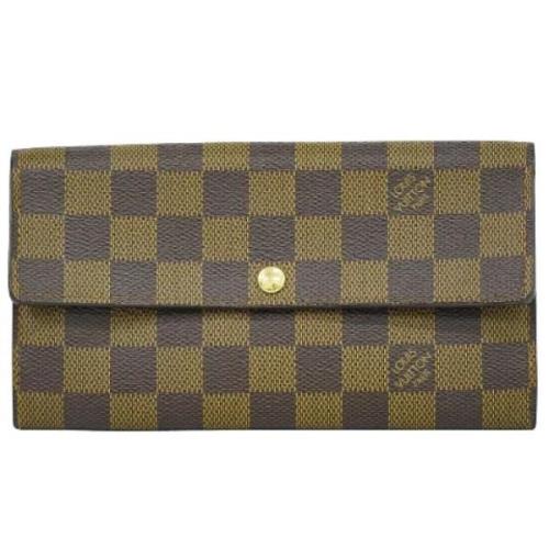 Pre-owned Canvas wallets Louis Vuitton Vintage , Brown , Dames