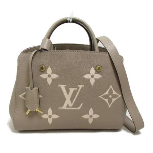 Pre-owned Leather louis-vuitton-bags Louis Vuitton Vintage , Gray , Da...