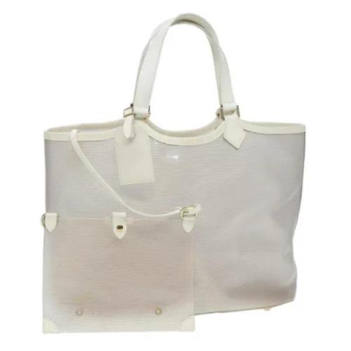 Pre-owned Vinyl totes Louis Vuitton Vintage , White , Dames