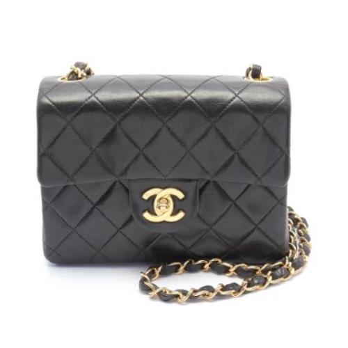 Pre-owned Leather shoulder-bags Chanel Vintage , Black , Dames