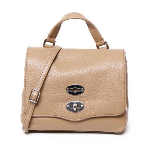 Iconische Cappuccino Tas met Dubbele Sluiting Zanellato , Beige , Dame...