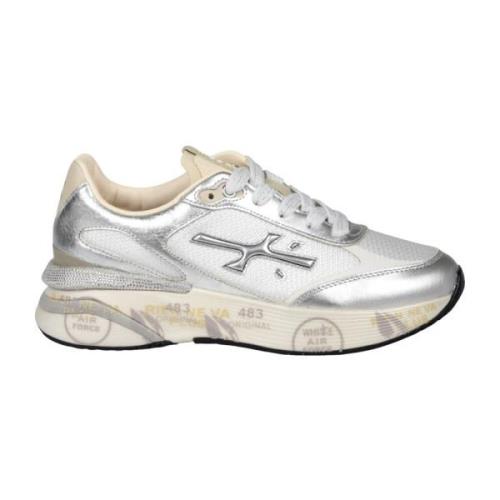 Tijdloze Trainers Sneakers Leer Wit Canvas Premiata , White , Dames