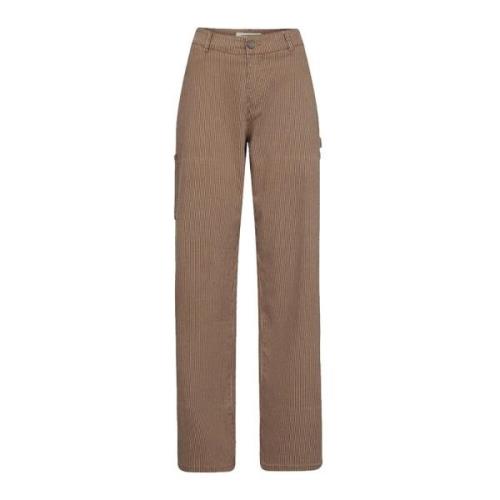 Gestreepte loszittende broek Snos521 Sofie Schnoor , Brown , Dames