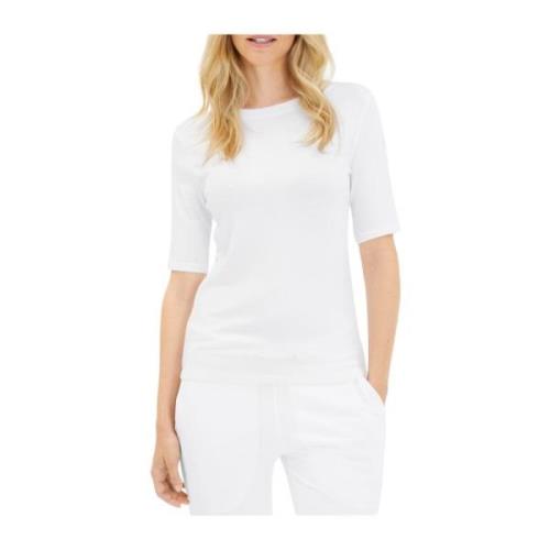 Klassieke Ronde Hals Katoenen T-shirt Juvia , White , Dames