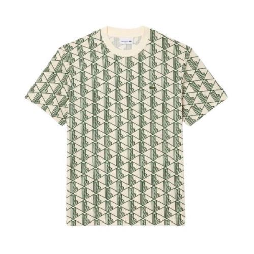 Monogram Iconisch Katoenen T-shirt Lacoste , Multicolor , Heren