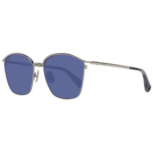 Zilveren Dames Zonnebril Vierkant Blauw Max Mara , Gray , Unisex