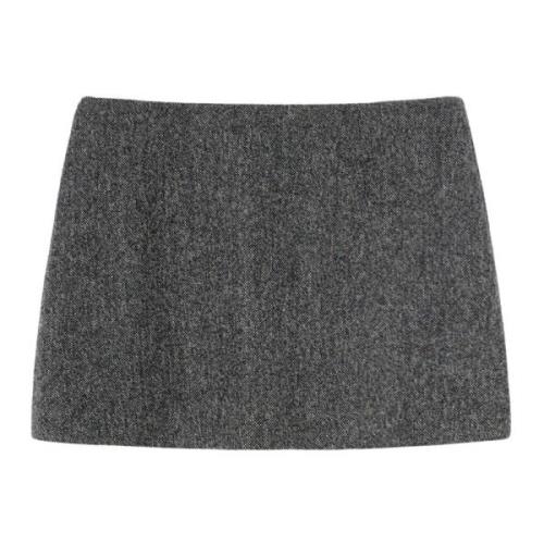 Grijze Gras Mini Rok Pinko , Gray , Dames