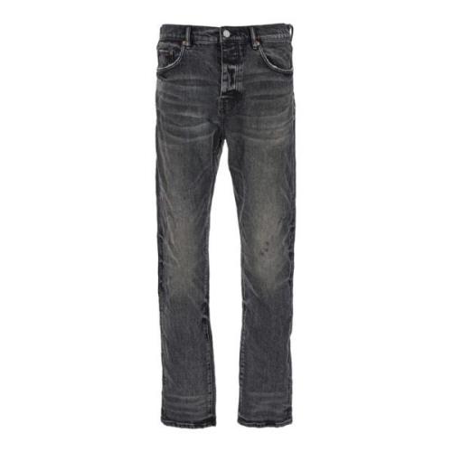 Slim Fit Grijze Denim Jeans Purple Brand , Gray , Heren