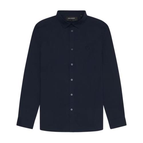 Tonal Eagle Poplin Overhemd Lyle & Scott , Blue , Heren