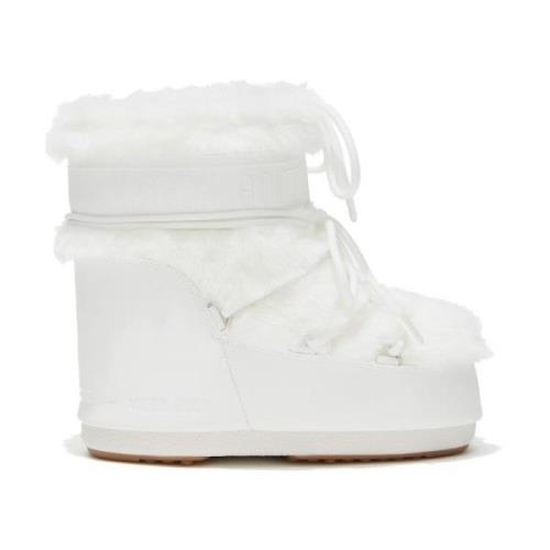 Faux-Fur Lace-Up Winterlaarzen Moon Boot , White , Dames