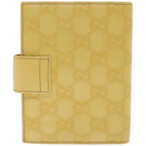 Pre-owned Leather home-office Gucci Vintage , Yellow , Dames