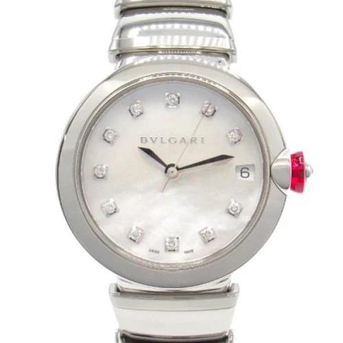 Pre-owned Fabric watches Bvlgari Vintage , White , Dames