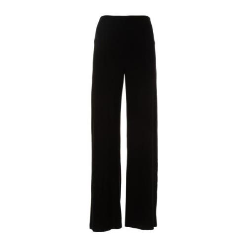 Zwarte broek met hoge taille en wijde pijpen Norma Kamali , Black , Da...