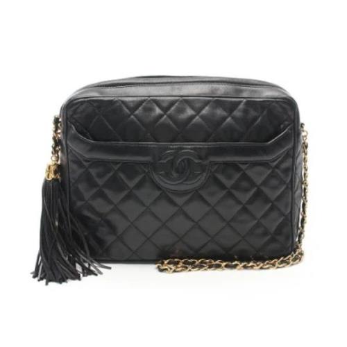 Pre-owned Leather shoulder-bags Chanel Vintage , Black , Dames