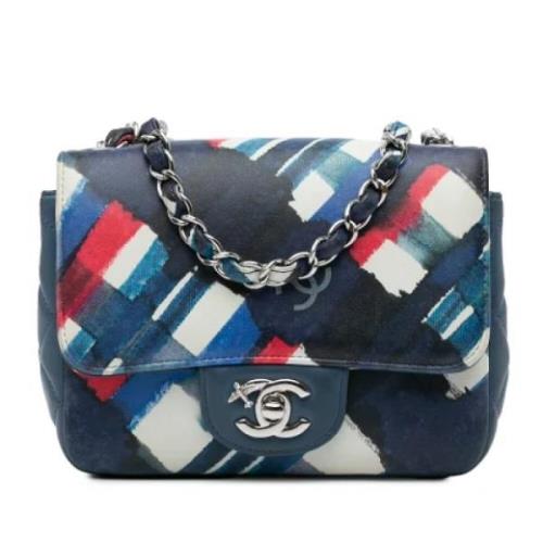 Pre-owned Leather crossbody-bags Chanel Vintage , Blue , Dames