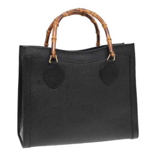 Pre-owned Leather handbags Gucci Vintage , Black , Dames