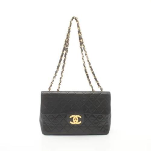 Pre-owned Leather shoulder-bags Chanel Vintage , Black , Dames