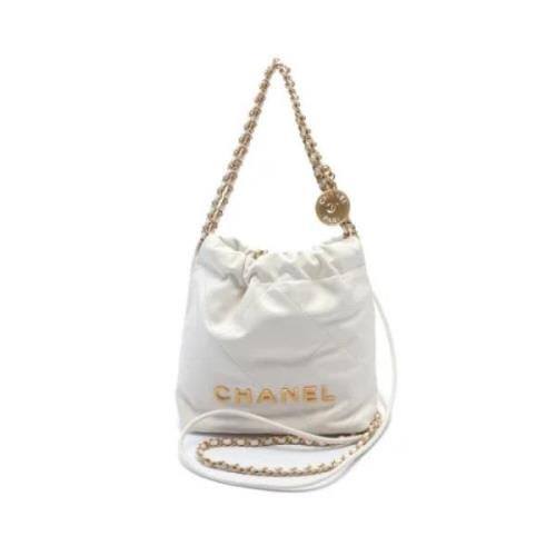 Pre-owned Leather chanel-bags Chanel Vintage , White , Dames