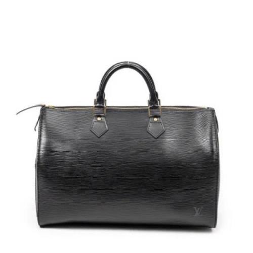 Pre-owned Leather handbags Louis Vuitton Vintage , Black , Dames