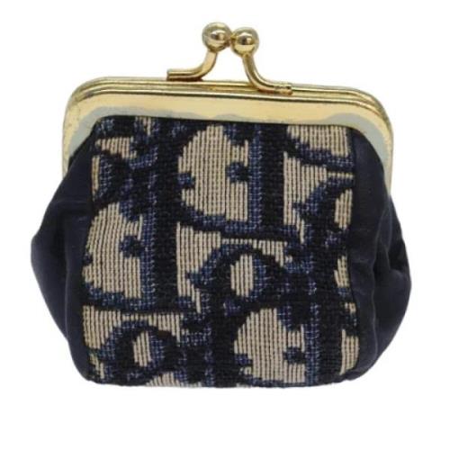 Pre-owned Canvas wallets Dior Vintage , Blue , Dames