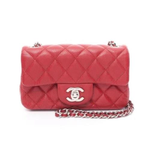 Pre-owned Leather chanel-bags Chanel Vintage , Red , Dames