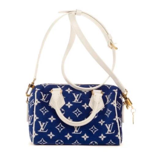 Pre-owned Canvas handbags Louis Vuitton Vintage , Blue , Dames