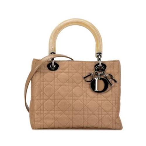 Pre-owned Fabric dior-bags Dior Vintage , Beige , Dames