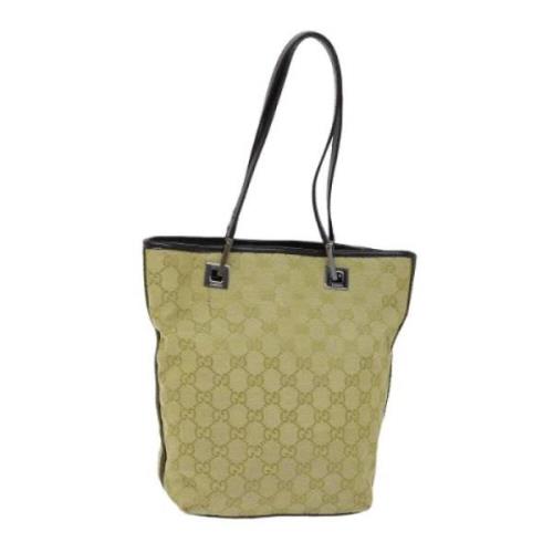 Pre-owned Canvas totes Gucci Vintage , Beige , Dames