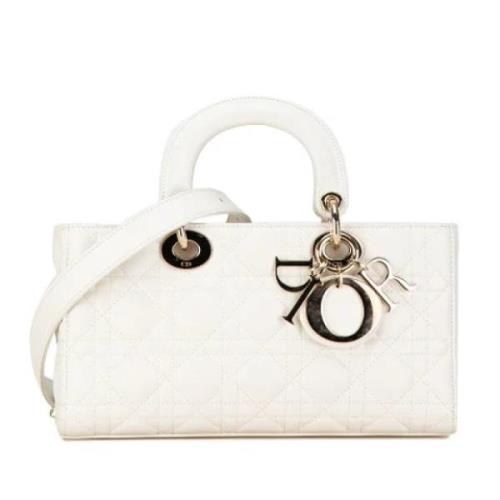 Pre-owned Leather dior-bags Dior Vintage , White , Dames