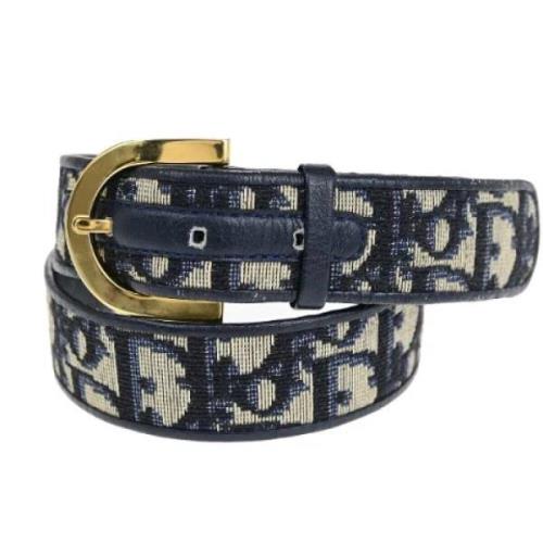 Pre-owned Canvas belts Dior Vintage , Blue , Dames