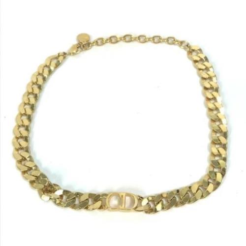 Pre-owned Metal dior-jewelry Dior Vintage , Yellow , Heren