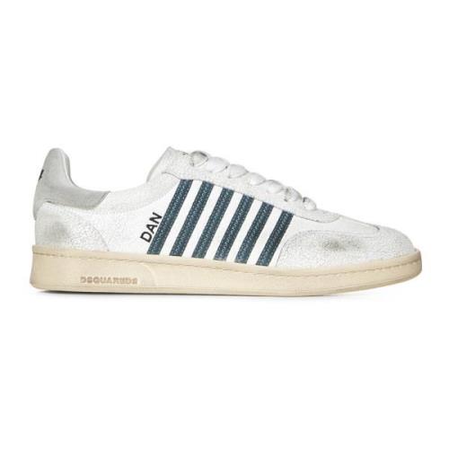 Witte Sneakers met Esdoornblad Logo Dsquared2 , White , Heren