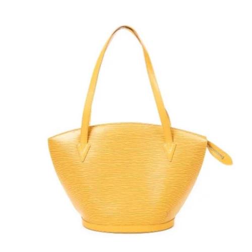 Pre-owned Leather handbags Louis Vuitton Vintage , Yellow , Dames