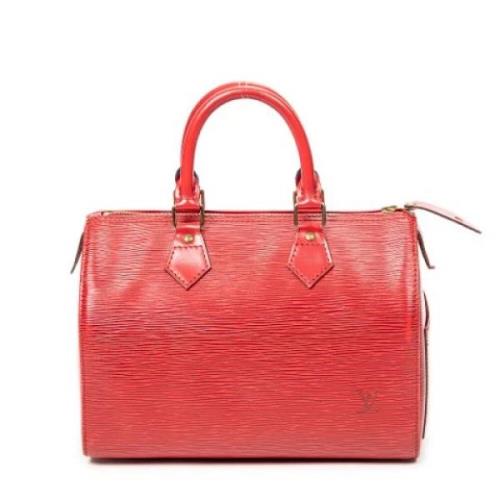 Pre-owned Leather handbags Louis Vuitton Vintage , Red , Dames