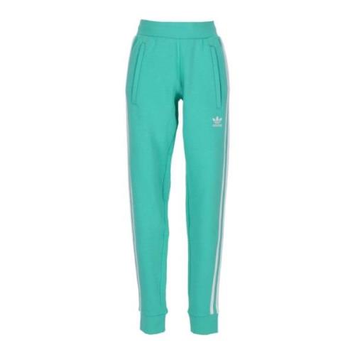 Groene Fleece Trainingsbroek met 3 strepen Adidas , Green , Heren