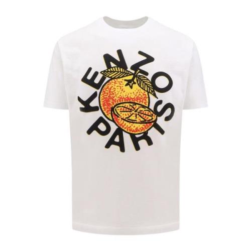 Witte Crew-neck T-shirt Regular Fit Kenzo , White , Heren