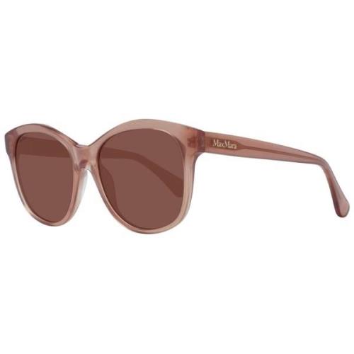 Bruine Dames Zonnebril Vlinder Stijl Max Mara , Brown , Unisex