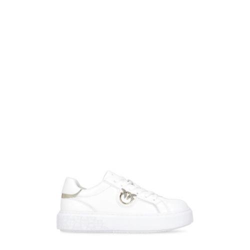 Witte Leren Sneakers Love Birds Pinko , White , Dames