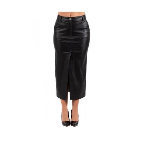 Stijlvolle Roze Rok Pinko , Black , Dames