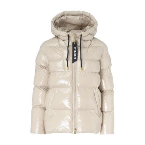 Kristal Beige Stijlvolle Jurk Pinko , Beige , Dames